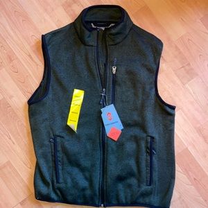 NWT Sweater Fleece Vest M Free Country Tweed